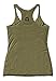 Jumpbox Fitness Raise the Bar - Big Stencil - Women's Barbell Military Green Tri Blend Racerback Workout Tank Top