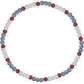 ZZLAY Unisex Colorful Diamond Baseball Necklace – Diamond Rhinestone Beaded Chain Necklace, Stylish Baseball Jewelry Gift for Baseball Enthusiasts and Team Players