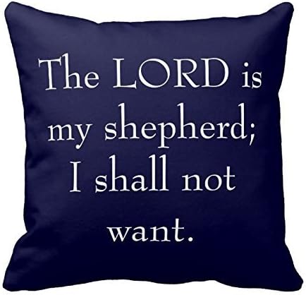 qianduoduoa Inspirational - the Lord is My Shepherd Meaningful Quotes Throw Pillow Case Decor Cushion Covers With Sayings Square 18x18 Inches