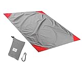 Holzhaus Outdoor Beach Picnic Blanket with Water-Resistant and Sandproof Backing, Lightweight