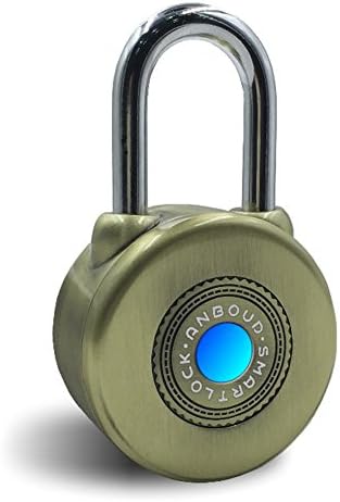 Anboud Keyless Smart Padlock Wireless Bluetooth Lock for Door/Bike/Motorbike (Bronze)