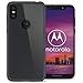 CoverON [ClearGuard Series] Motorola Moto One Case, Moto P30 Play Case, Slim Fit Phone Cover with Clear Hard Back and TPU Bumpers for Motorola One (P30 Play) - Clear with Black Rim