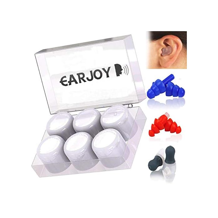 Ear Plugs for Sleeping, Silicone Reusable Moldable Noise Cancelling Reduction Sound Blocking Earplugs for Swimming…