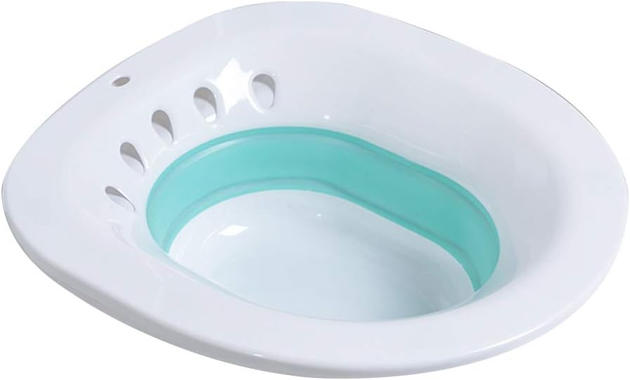 Margot74 Toilet Sitz Bath, Foldable Hip Perineal Soaking Bath Tub Avoid Squatting Personal Washing Bidet Bowl for Hemorrhoidal Relief, Pregnant Women, Post-Episiotomy Recovery