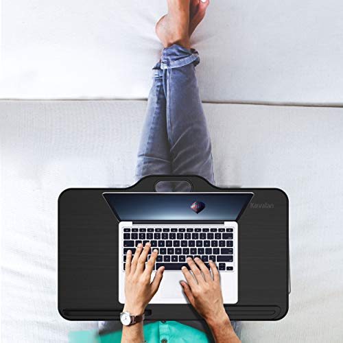 Laptop Desk Bed Tray Table, Height & Angle Adjustable Sit and Stand Desk, Right & Left Handed Design Portable Laptop Table with Handle,Foldable Bed Desk for Laptop and Writing in Sofa Couch (Large)