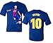 Messi Jersey Style T-shirt Kids Lionel Messi Jersey T-shirt Gift Set Youth Sizes ✓ Premium Quality ✓ ✓ Soccer Backpack Gift Packaging (YM 8-10 Years Old, Messi)