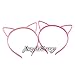 AngelaKerry 12pcs Mix Color Cat Ear Plastic Headbands Hairbands Bow for Girl's Fashion Party DIY
