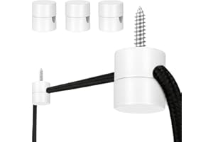 Zevnico 3 Pack Metal Swag Hooks for Ceiling Hanging Lights, Pendant Light Hook for Ceiling Lamp, White Swag Hooks for DIY Lam