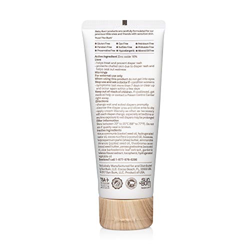 image for Baby Bum Diaper Rash Cream - Fragrance Free - Natural Zinc Oxide for M