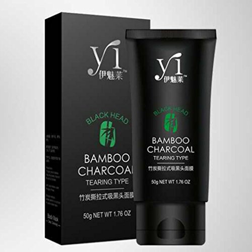 Hunputa Blackhead Purifying Peel Off Mask,Activated Charcoal Blackhead Exfoliators Remover Clear Mask Black Mud Pore Removal Strip Mask For Face Nose Acne Treatment