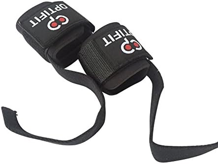 Optifit Padded Lifting Straps for Weightlifting, Powerlifting, Crossfit and Olympiclifting