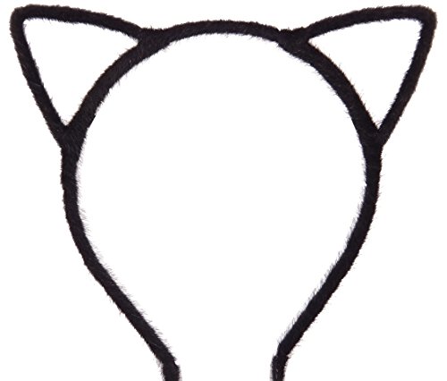 Bonnie Z. Leonardo Ladies Girls Women Black Cat Ears Headband Furry Black 1pcs