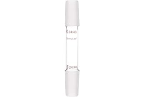 stonylab Borosilicate Glass Straight Connecting Adapter, 70 mm Between Two 24/40 Inner Joints for Laboratory