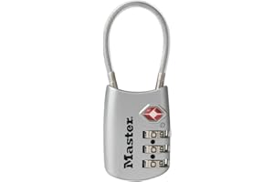 Master Lock 4688D Set Your Own Combination TSA Approved Luggage Lock, 1 Pack, Silver