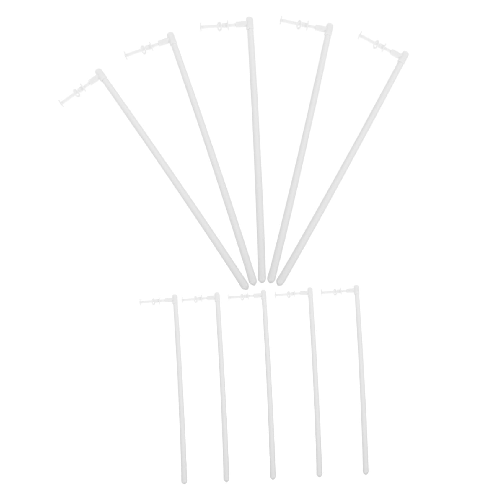 GARVALON 10pcs Pinwheel Wind Spinners - Durable White PVC Poles - Outdoor Windmill Stakes for Fun and Yard Beautification