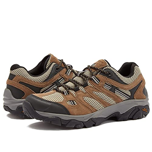 HITEC Ravus Low Hiking Shoes for Men, Lightweight Breathable Outdoor Trekking and Trail Shoes