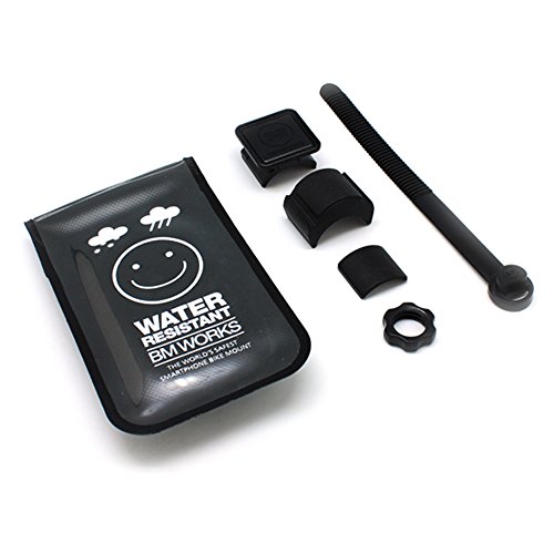 BM WORKS Slim3 R Water Resistant Smartphone Bike Mount Medium Size - Bicycle Phone Case Holder for iPhone 6, 5S, 5C, 5, 4S, 4, Samsung Galaxy S5, S4, Nexus 5, 4, HTC One Mini, Desire 320, Desire 510, Sensation XL, Incredible S, Motorola Droid Ultra, Droid
