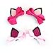 Ears Hair Bows Barrettes Clips - 4PCS Cute Red Pink Hairpins Gifts for Kids Girls Toddlers by Refee