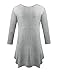 BELAROI Plus Size Tops for Women Fall Tunic Tops to Wear with Leggings 3/4 Sleeve Casual Swing Loose T Shirts Blouse(M, Light Gray)