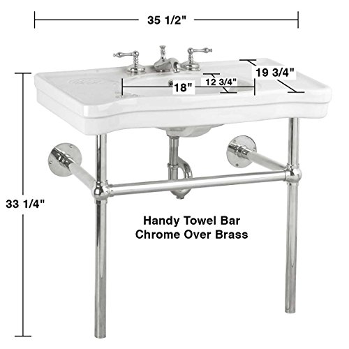 White Console Sink Belle Epoque Deluxe With Chrome Bistro Legs