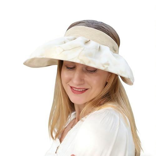 Women's Wide Brim Sun Hat, Empty roof Design, Sunscreen and UV… at Amazon