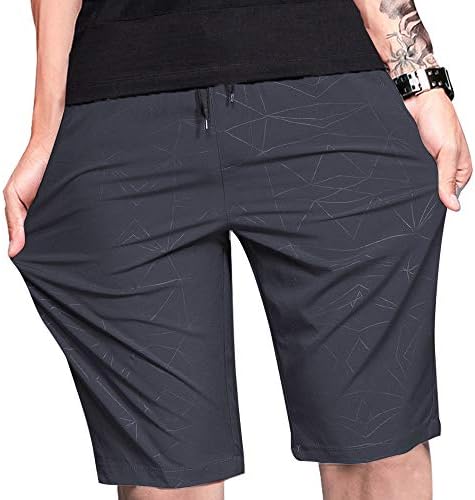 Mens Running Shorts 7 Inch,Quick Dry Lightweight Summer Shorts,Mens Workout Shorts with Zipper Pockets