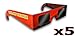 Solar Eclipse Glasses (Pack of 5) CE & ISO Certified