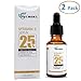 2-Pack Vitamin C Serum for Face - Organic Anti Wrinkle Reducer Formula for Face - Topical Facial Serum with Hyaluronic Acid & Vitamin E, 2 fl oz/ 60ml