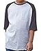 LAT Youth Jersey Crew Neck Raglan 3/4 Sleeve Baseball Tee