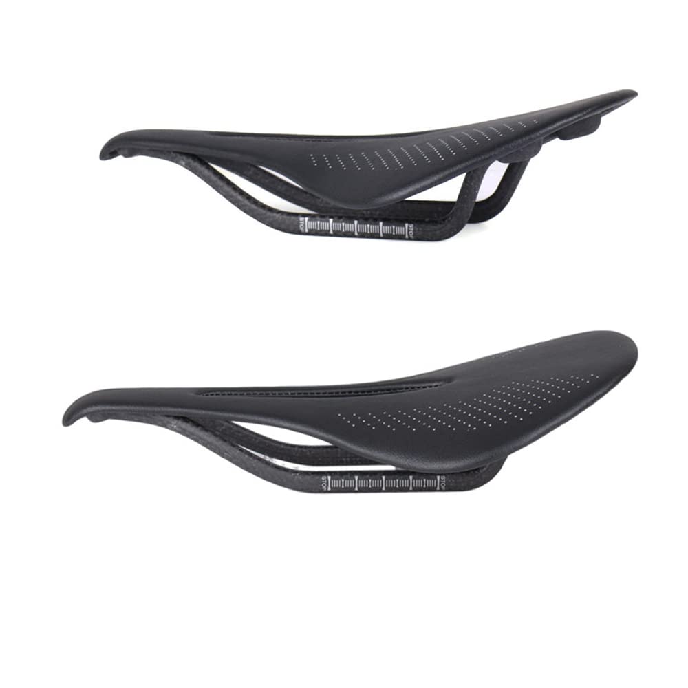 Hliya Carbon Bicycle Saddle - Mountain Bike & Road Bike - Comfortable, Waterproof - Black