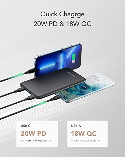 Charmast Power Delivery Power Bank 26800mAh, PD Power Bank, 20W USB C Portable Charger Quick Charge 3.0 Battery Pack Compatible with MacBook/New Type-C MacBook Air/IPad Pro, IPhone,Switch