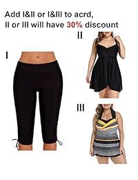 Bañador corto para dama (talla grande), diseño de capris