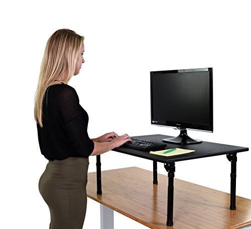 Adjustable Height Standing Desk w/ Folding legs – Convert your desk to
a standing desk (Desk Length: 32" Fold)