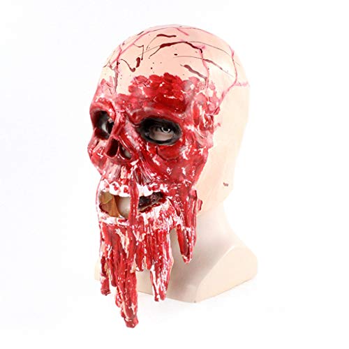 Walking Dead Full Head Mask, Scary Latex Mask, Novelty Zombie Costume Party Rubber Latex Mask for Halloween
