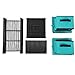 Function Home 12-Drawer Chest, 6 Tier Storage Organizer Tower, Metal Shelf with 12 Removable Fabric Bins, Ideal for Home Office Dorm Bedroom, Turquoise