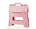 StepSafe? High Quality Non Slip Folding Step Stool For Kids and Adults with Handle- 9 in Height, Holds up to 300 Lb! (pink) by StepSafe