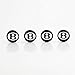 Circle Cool Set of 4 Fit Bentley Logo Laser Engraved Black Aluminum Metal Cap Stainless Steel Screw for Car License Plate Frame