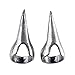 Bewish 10pcs Goth Punk Rock Claw Talon Long Nail Finger Tip Retro Spike Rings Nail Art Decoration