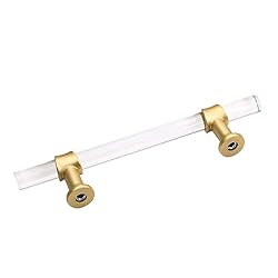Peaha 25 Pack Brass Acrylic Drawer Pulls Handles