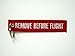 Graphics and More Remove Before Flight Embroidered Keychain, Red