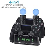AMANKA PS4 Chargeur Manette Station de Charge Dualshock PS4 VR / PS Move Station