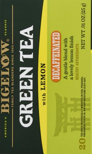 BIGELOW TEA GREEN TEA WITH LEMON, DECAF, 20 CT