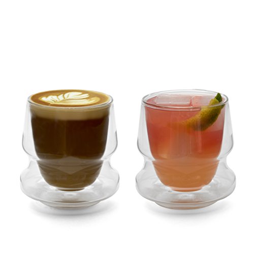 notNeutral 02381150 Ciclone Double Walled Tumbler, Set of 2, Clear