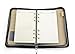 Chris-Wang 1Pk PU Woven Pattern Zipper Binder Business Zippered 6-Ring Portfolio Planner -Filler Paper, Pagefinder Ruler, Calculator, Clear PVC Card Bag Included (A6, Blue)