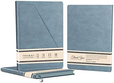 Amsburg Premium Flexible Pocket Journal Notebook Diary with Synthetic PU Leather (Blue)
