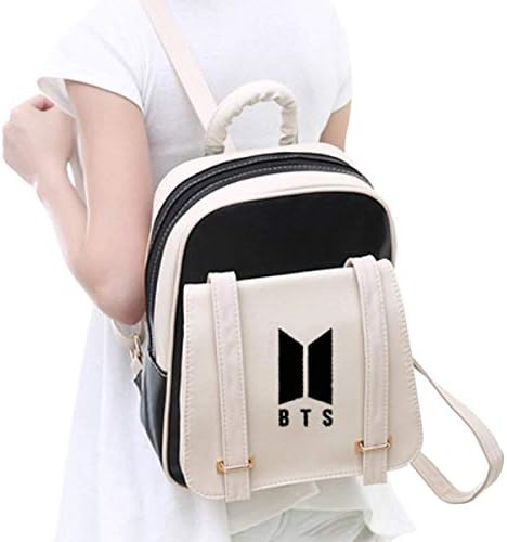 Kpop BTS New Logo PU Backpack Jung Kook Jimin Casual Preppy School Bag