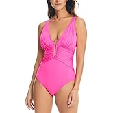 Bleu Rod Beattie Women's Molded-Cup One-Piece Swimsuit (Pink Bling, 10)
