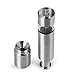 Annies, Stainless Steel Pepper Mills with One Hand Stands Mini Thumb Push for Peppercorns, Sea Salt, Spices, Table Seasoning Grinders (2)
