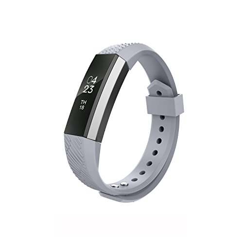 Fitbit Alta Bands,Greeninsync(TM) Textured Finish Fitbit Alta Accessory Replacement Bands Large W Metal Clasp Unique Design Fatener for Man Women Kids