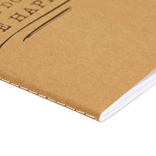 24 Pack HappinessThemed Journals Bulk Set, Kraft Paper Notebooks with